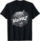 Pretty Werewolf Face for Halloween Boys and Girls T-Shirt - T-Shirt | Black