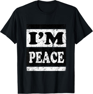 Funny I Come In Peace I'm Peace Matching Couples Costume T-Shirt - T-Shirt | Black