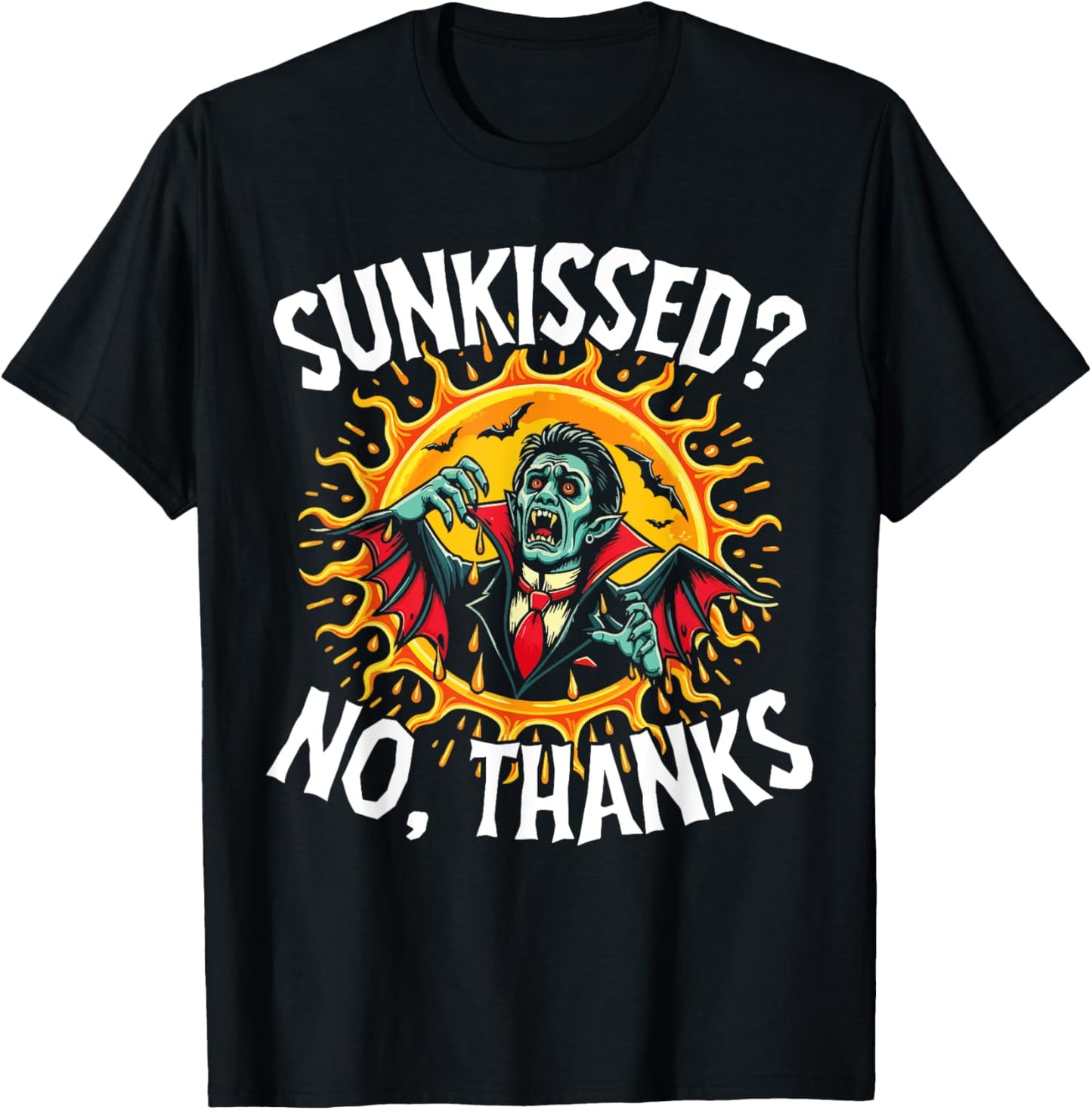 Vampire Design for Halloween Men Funny Vampires T-Shirt - T-Shirt | Black