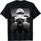 Funny Black Lab Labrador Dog Selfie with UFOs Weird Aliens T-Shirt - T-Shirt | Black