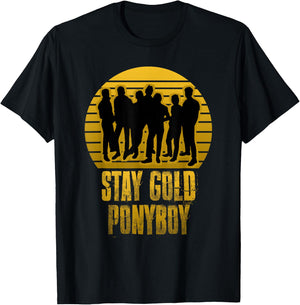 Stay Gold Ponyboy Vintage T-Shirt - T-Shirt | Black