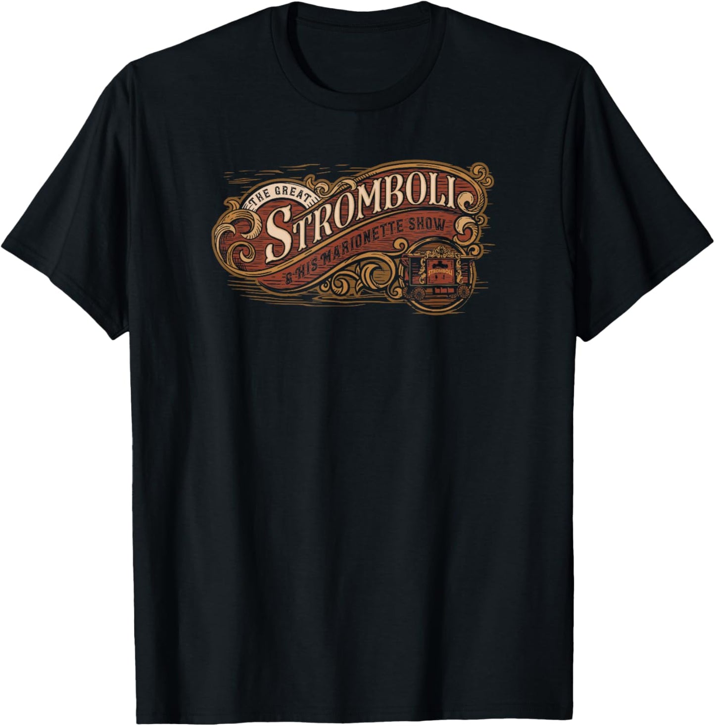 Disney Pinocchio Great Stromboli Show T-Shirt - T-Shirt | Black