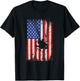 paramotor American Flag, paramotor T-Shirt - T-Shirt | Black
