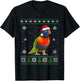 Santa Parrot Ugly Sweater Animals Christmas Pajama T-Shirt - T-Shirt | Black