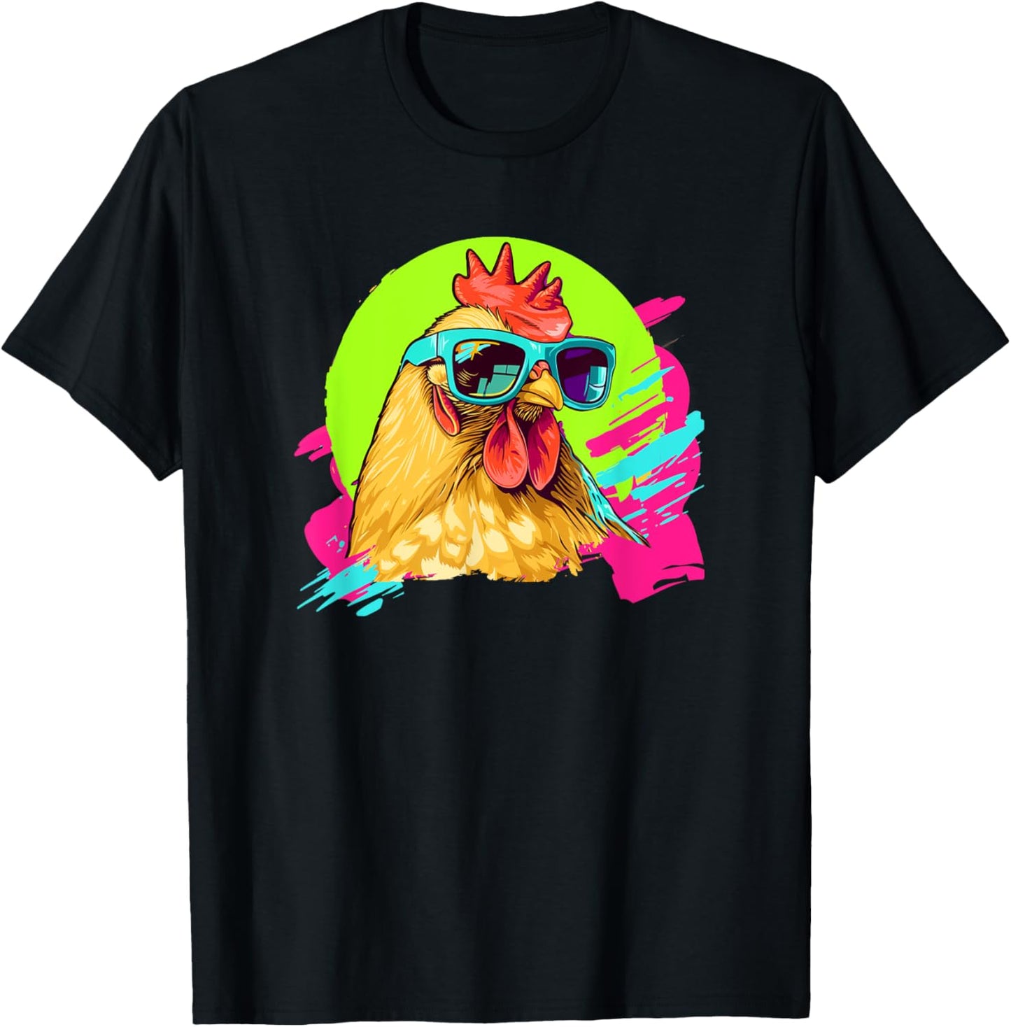 Funny Retro Vintage 80s Buff Orpington Chicken Lover T-Shirt - T-Shirt | Black