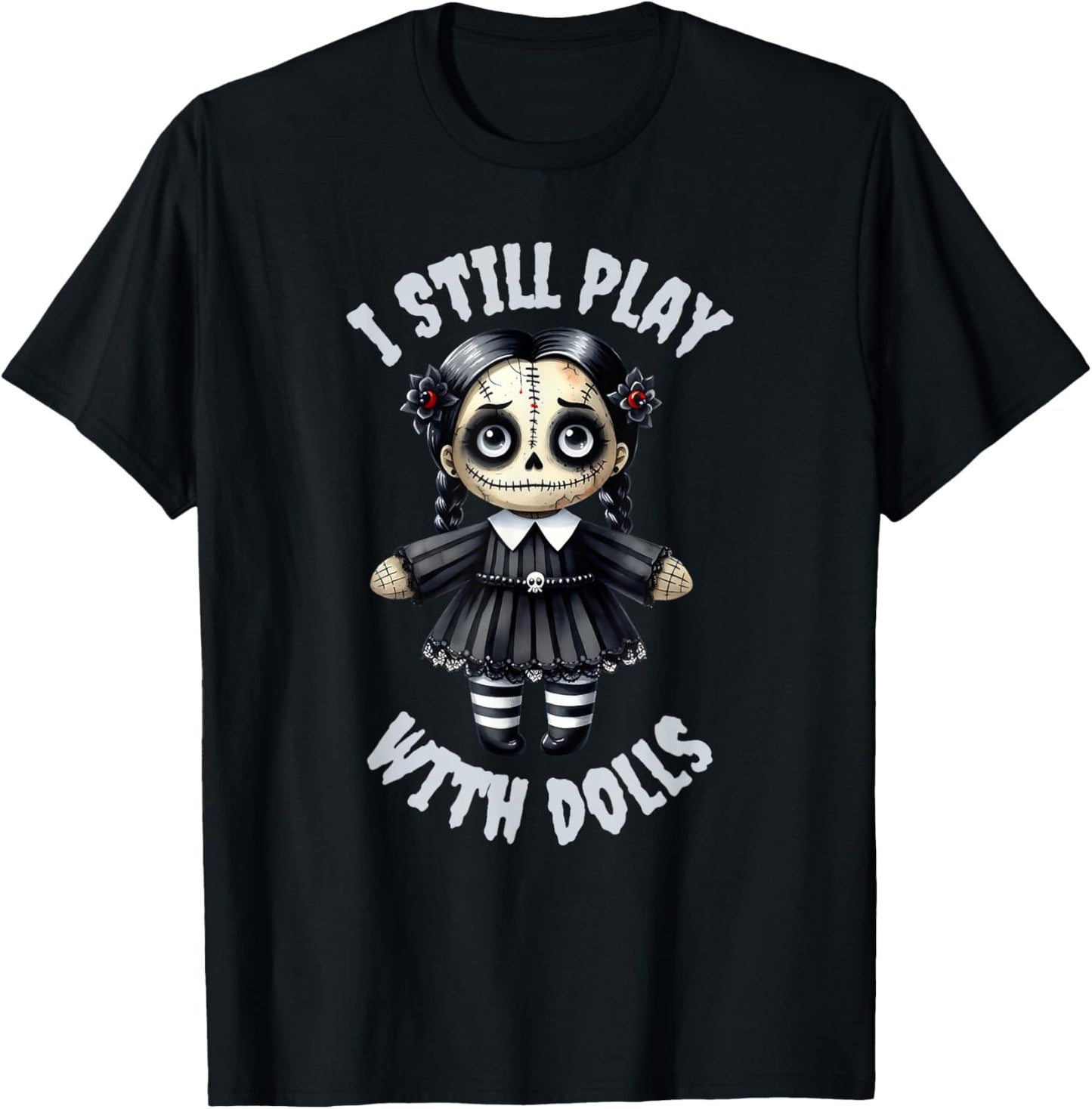 VooDoo Doll Graphic Halloween Costume T-Shirt - T-Shirt | Black