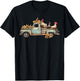 Vintage Chicken Truck Floral Farm Animals Farmer Farming T-Shirt - T-Shirt | Black