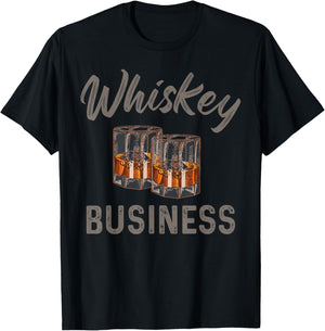 Whiskey Business Cool Drinking Lover Weekend Forecast Dad T-Shirt - T-Shirt | Black