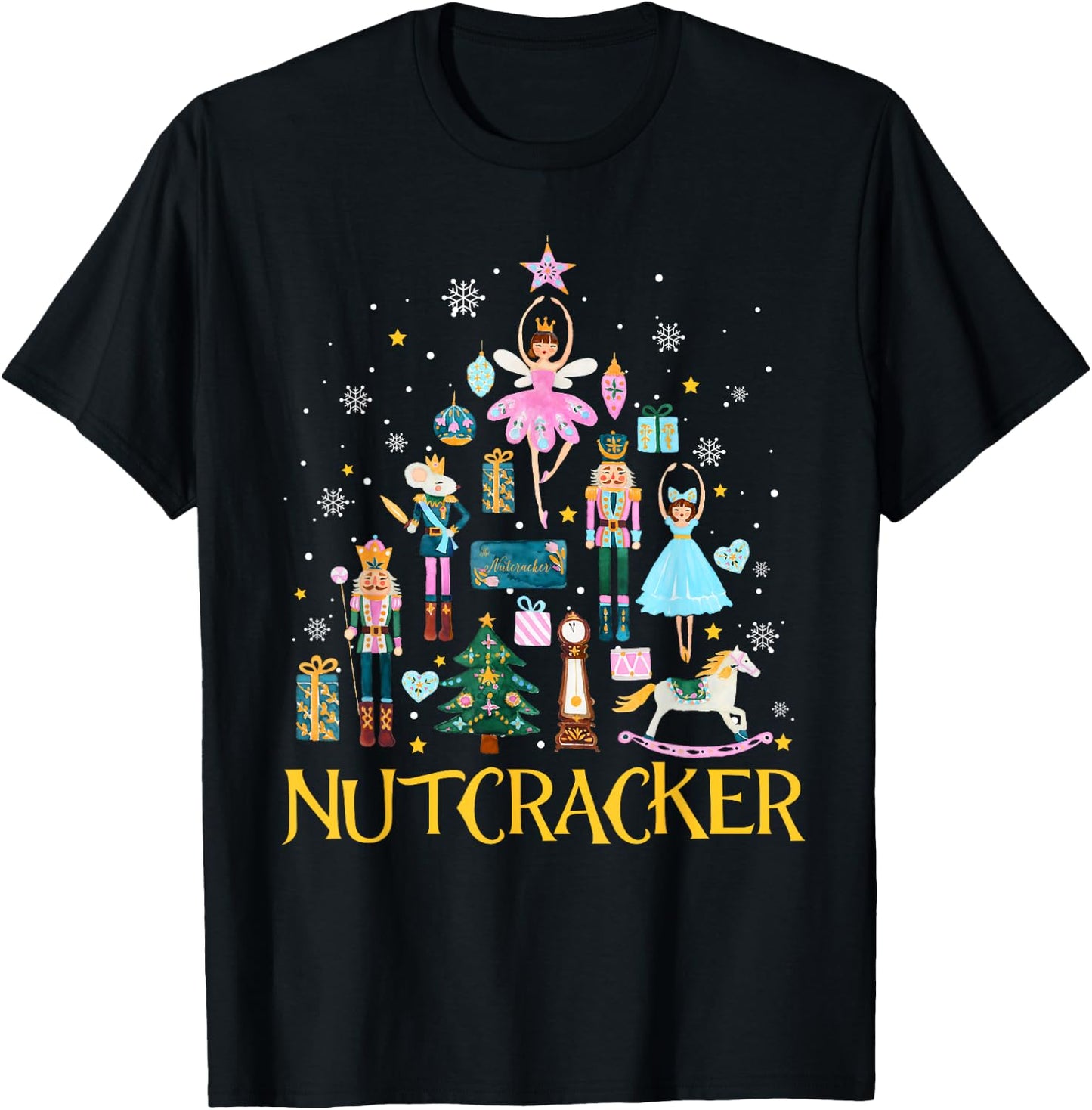 Nutcracker Crackin' Merry Christmas Xmas Pajamas Holiday T-Shirt - T-Shirt | Black