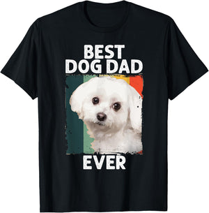 Best Dog Maltese Dad Ever for Father's Day Women T-Shirt - T-Shirt | Black