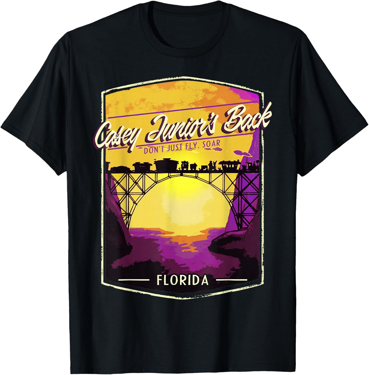 Disney Dumbo Casey Junior's Back Florida T-Shirt - T-Shirt | Black
