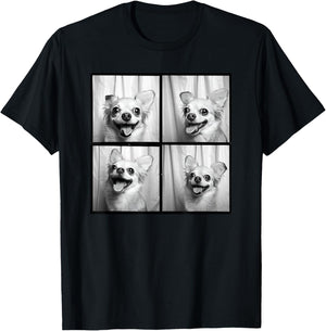 Smiling Chihuahua Face Funny Dog Photoshoot Chihuahua Mom Women Kids T-Shirt - T-Shirt | Black