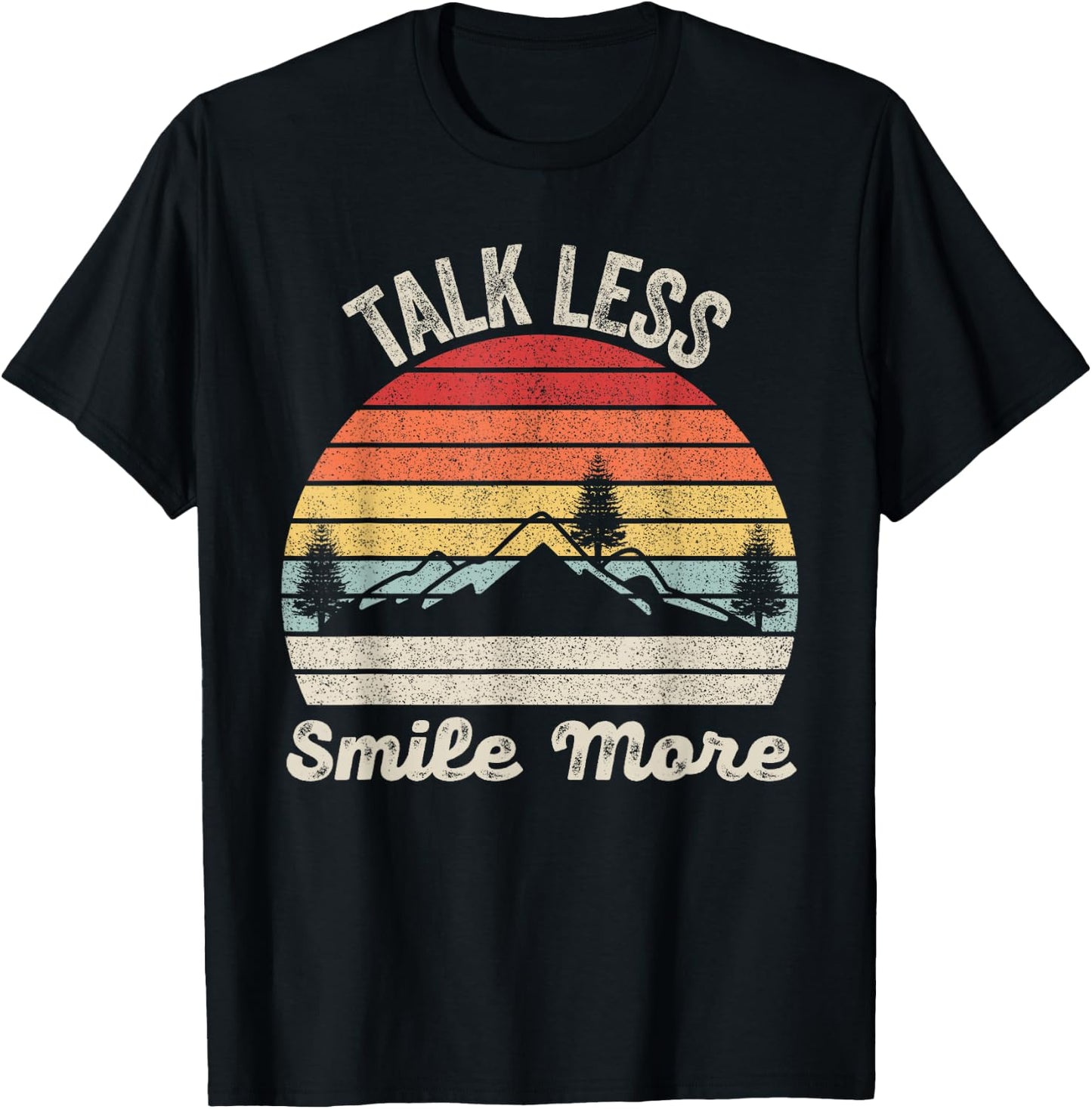 Retro Talk Less Smile More Shirt Historic Hamilton Quote T-Shirt - T-Shirt | Black