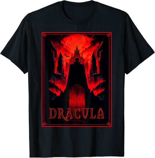 Dracula Gothic Horror Vampire Art - Vampire for Halloween Fans T-Shirt - T-Shirt | Black