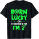 St Patricks Day 2th Birthday Boy Girl 2 Years Old Boys Kids T-Shirt - T-Shirt | Black