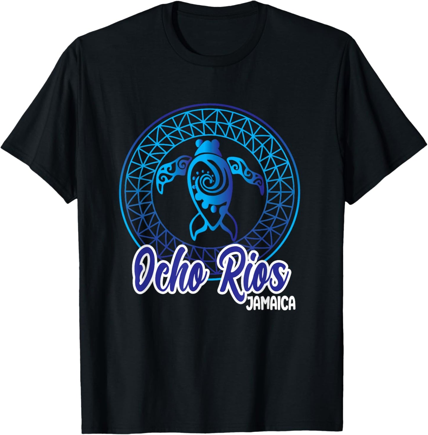 Ocho Rios Souvenirs Jamaica Tribal Sea Turtle Vacation T-Shirt - T-Shirt | Black