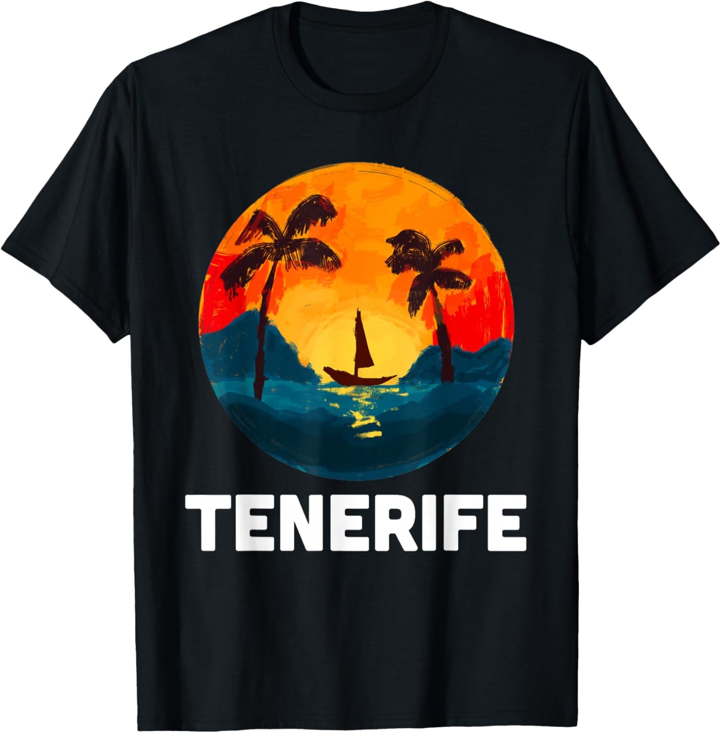Tenerife Spain Europe Souvenir Vacation trip T-Shirt - T-Shirt | Black