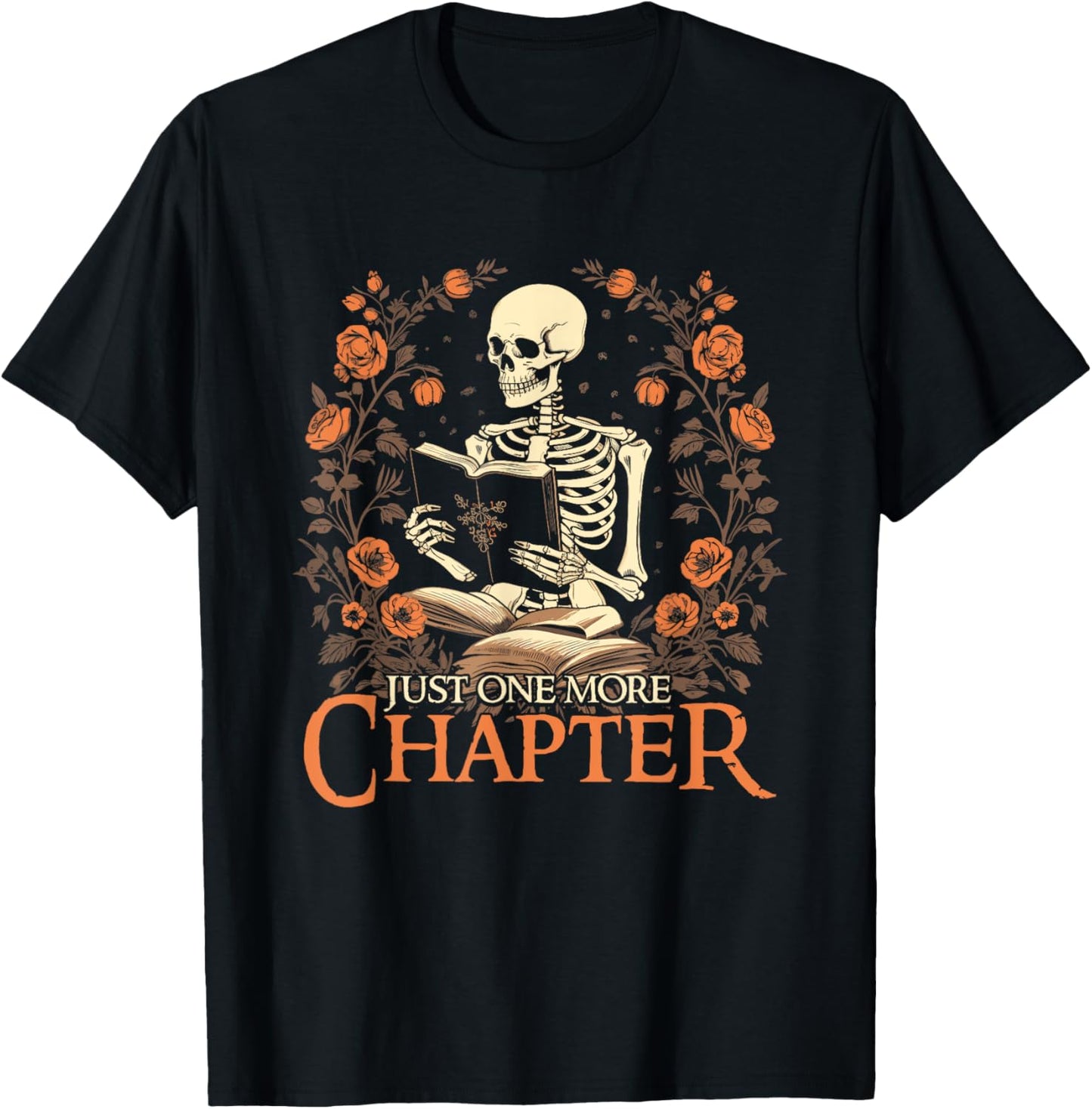 Just One More Chapter Reading Book Lover Bookworm Reader T-Shirt - T-Shirt | Black