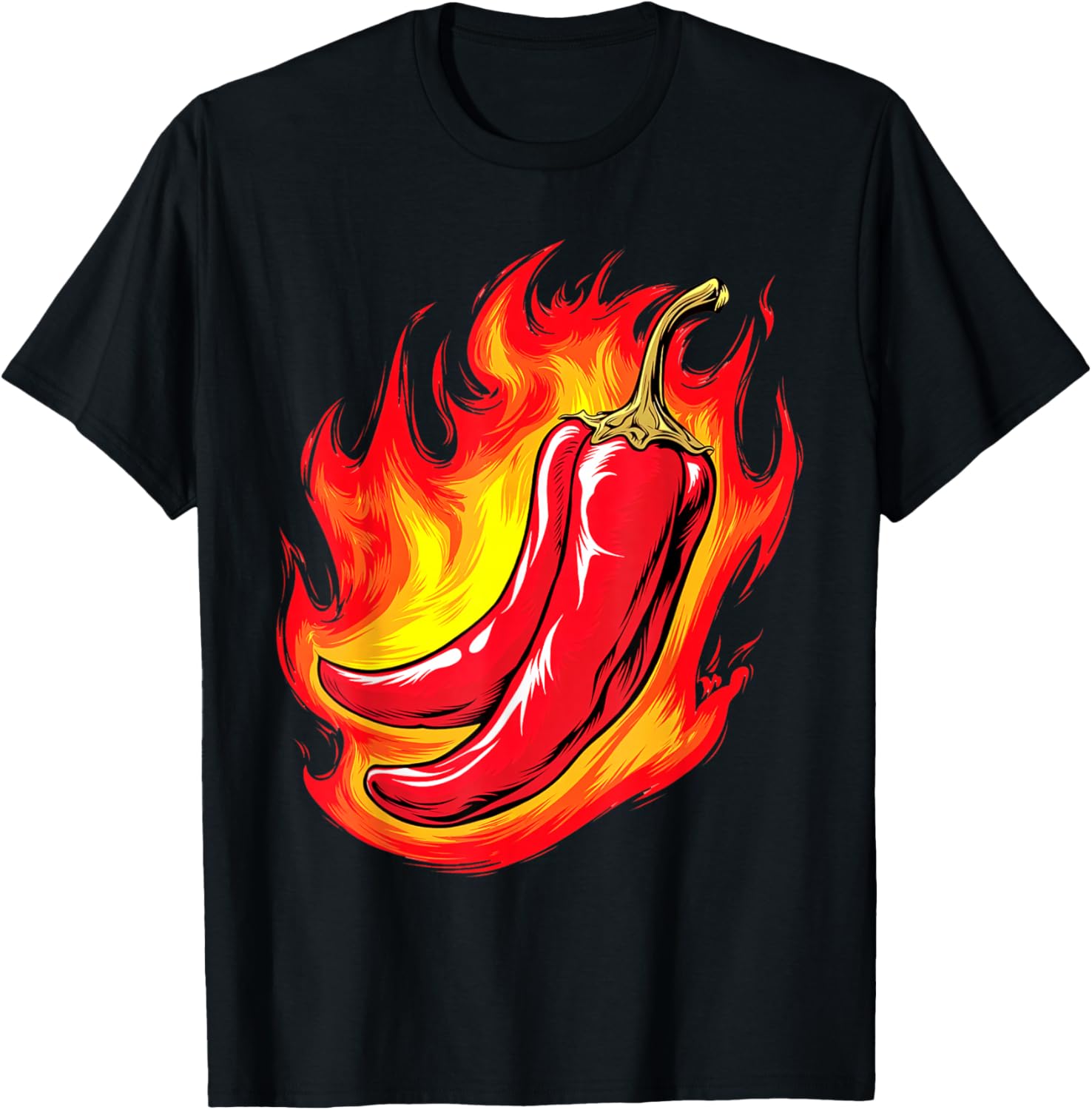 Hot Chili Pepper for Spicy Food Lover T-Shirt - T-Shirt | Black