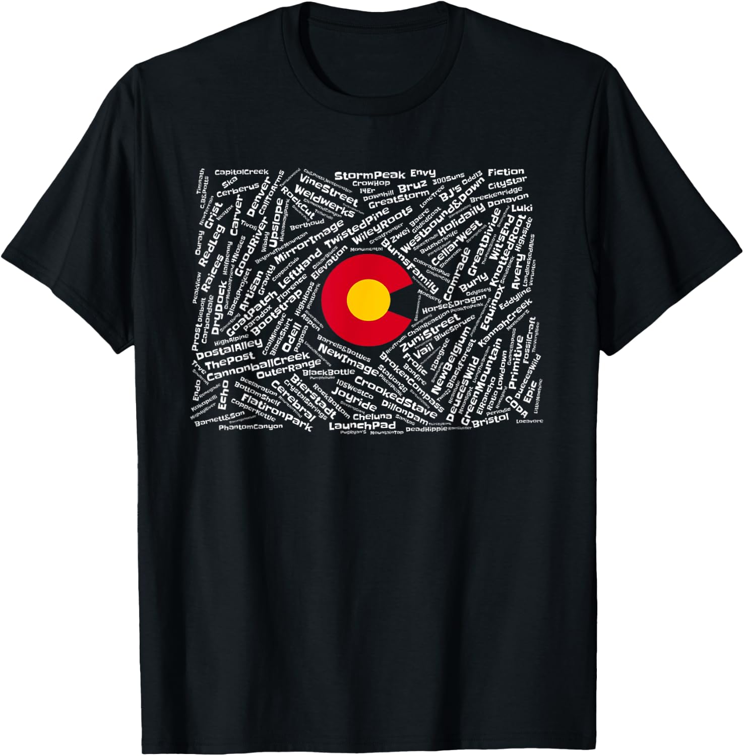 Colorado Breweries T-Shirt - T-Shirt | Black