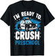 Back To School First Day Of Preschool Police Car Boys T-Shirt - T-Shirt | Black