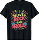 I Love Rock and Roll Music Lovers T-Shirt - T-Shirt | Black