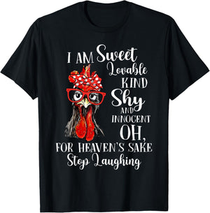 I Am Sweet Lovable Kind Shy Innocent For Heaven's Sake Stop T-Shirt - T-Shirt | Black
