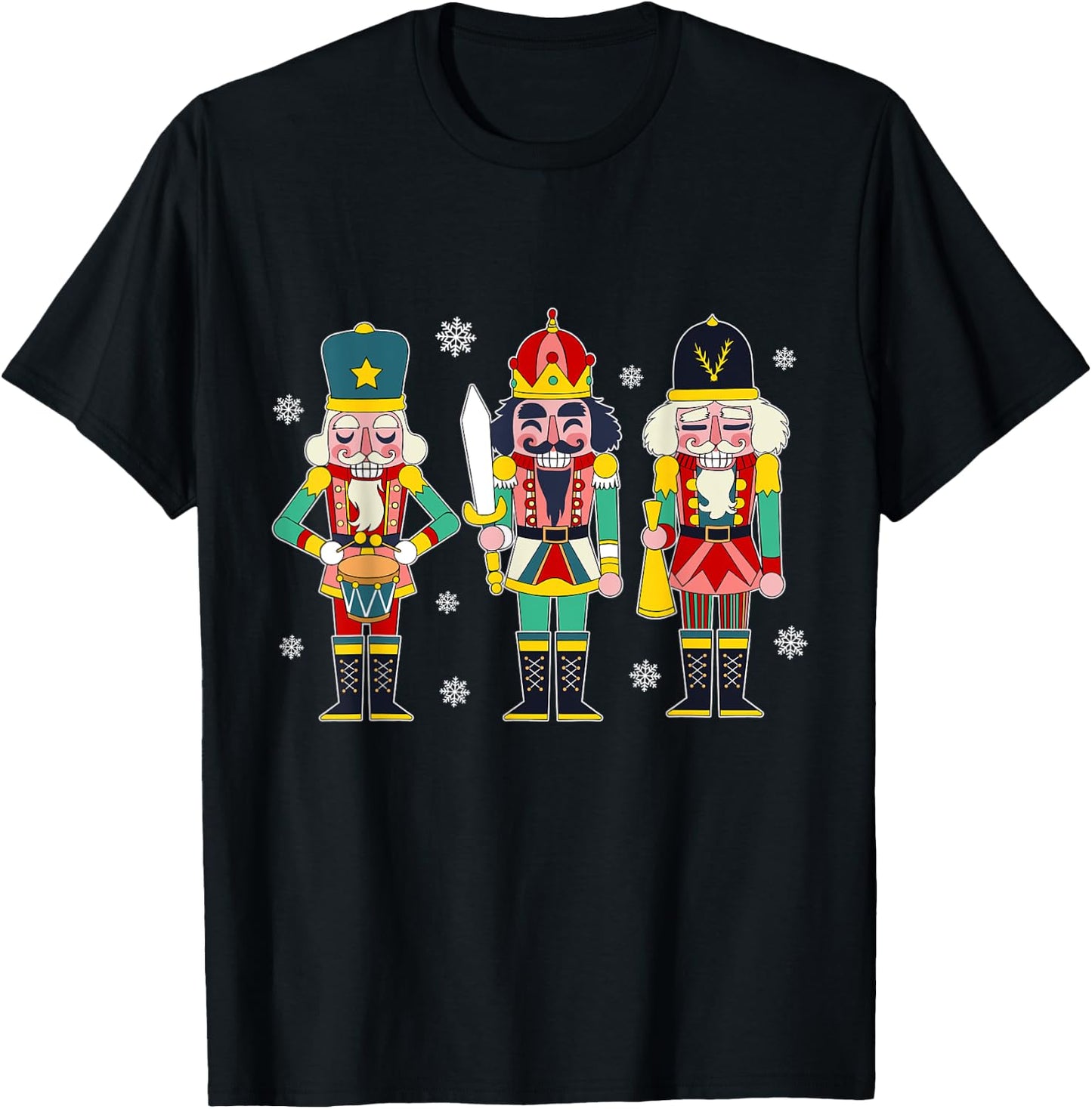 Vintage Nutcracker Squad Christmas 2024 Xmas Matching Women T-Shirt - T-Shirt | Black