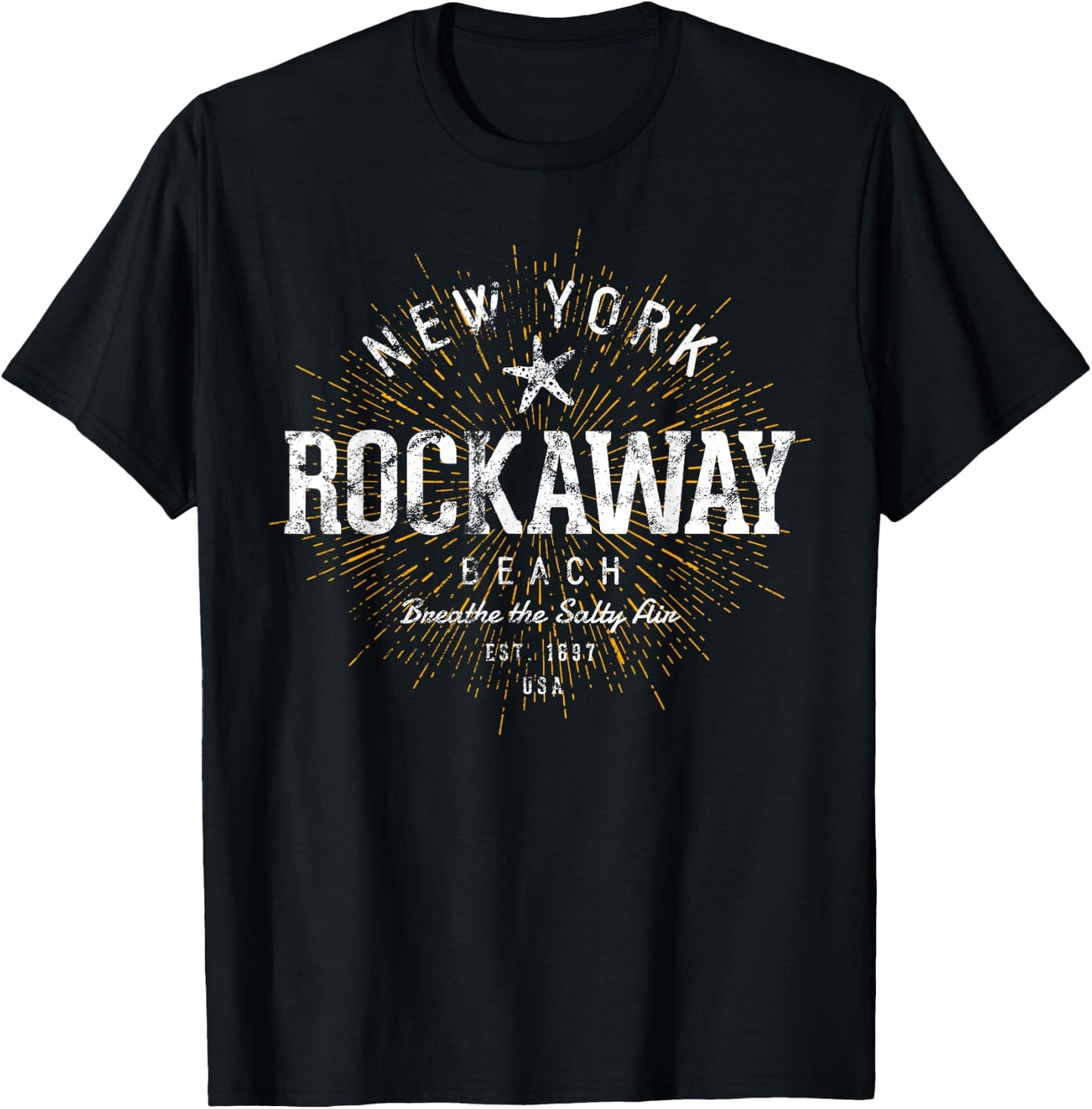 Retro Vintage Rockaway Beach Women Girls Kids T-Shirt - T-Shirt | Black