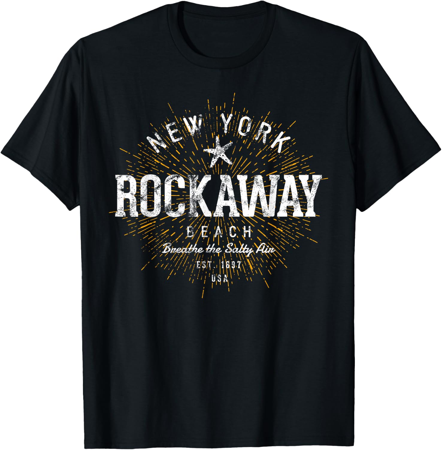 Retro Vintage Rockaway Beach Women Girls Kids T-Shirt - T-Shirt | Black