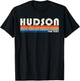 Vintage 70s 80s Style Hudson NY T-Shirt - T-Shirt | Black