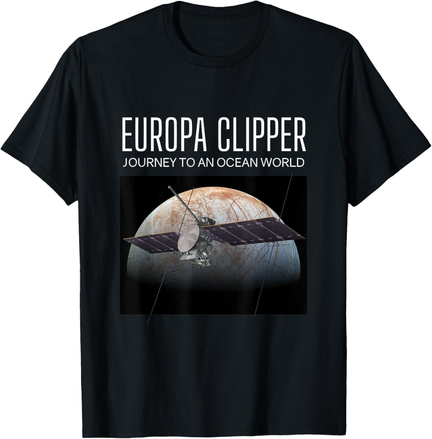 Europa Clipper Space Exploration T-Shirt - T-Shirt | Black