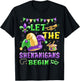 Let The Shenanigans Begin Mardi Gras Women Men Kids Funny T-Shirt - T-Shirt | Black