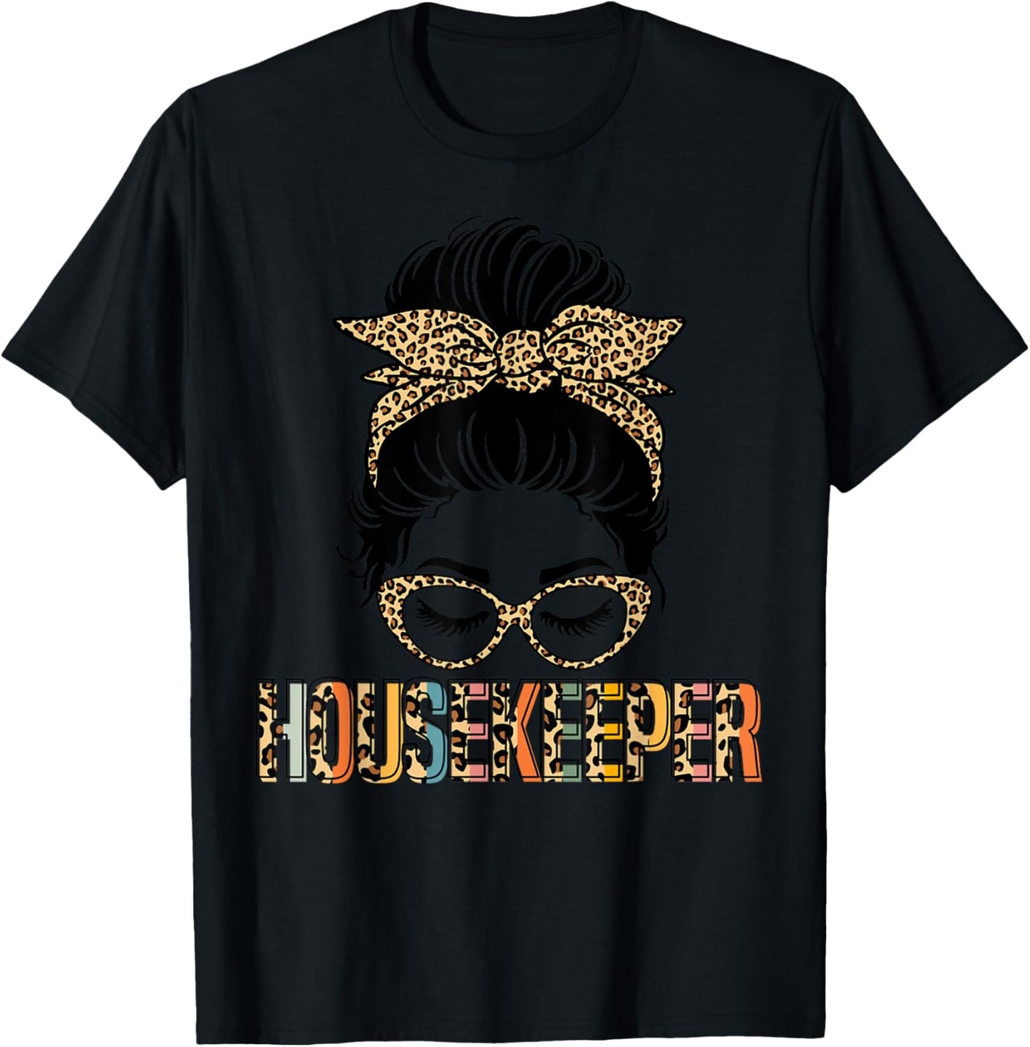 Cute Housekeeper Cleaning Housekeeping T-Shirt - T-Shirt | Black