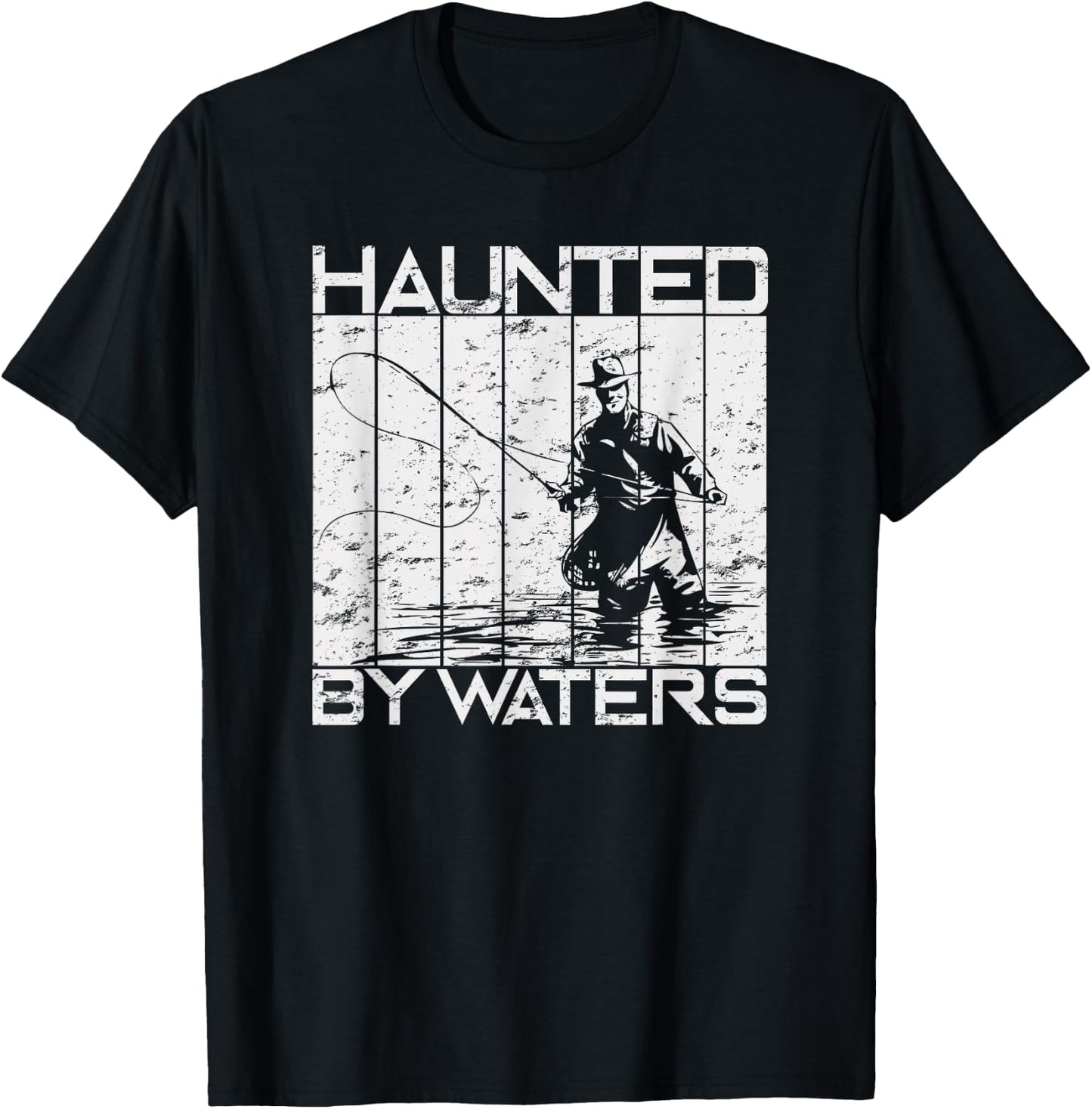 Haunted By Waters Fly Fishing T-Shirt - T-Shirt | Black
