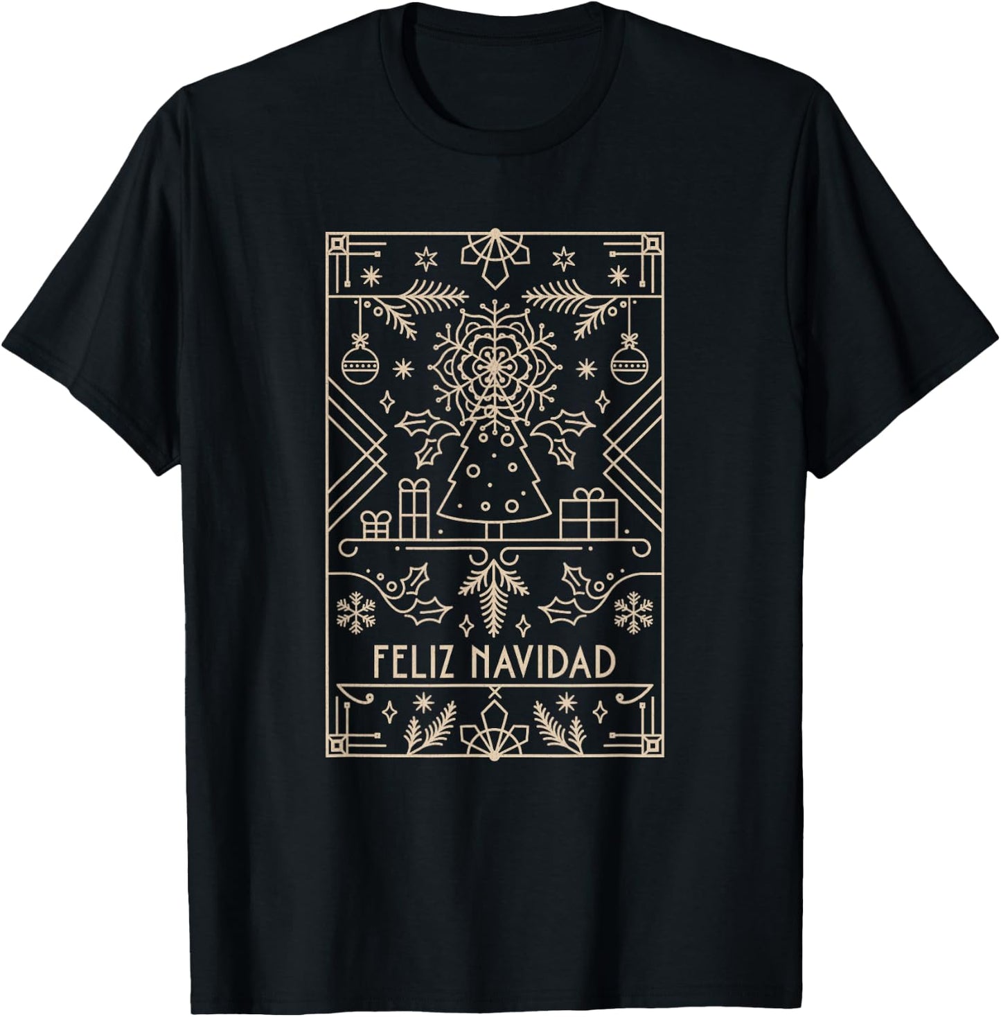Feliz Navidad, Christmas T-Shirt - T-Shirt | Black