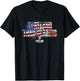 NBA Portland Trail Blazers American Flag Distressed Paint T-Shirt - T-Shirt | Black