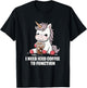I Need Iced Coffee to Function Cute Unicorn Coffee Lover T-Shirt - T-Shirt | Black