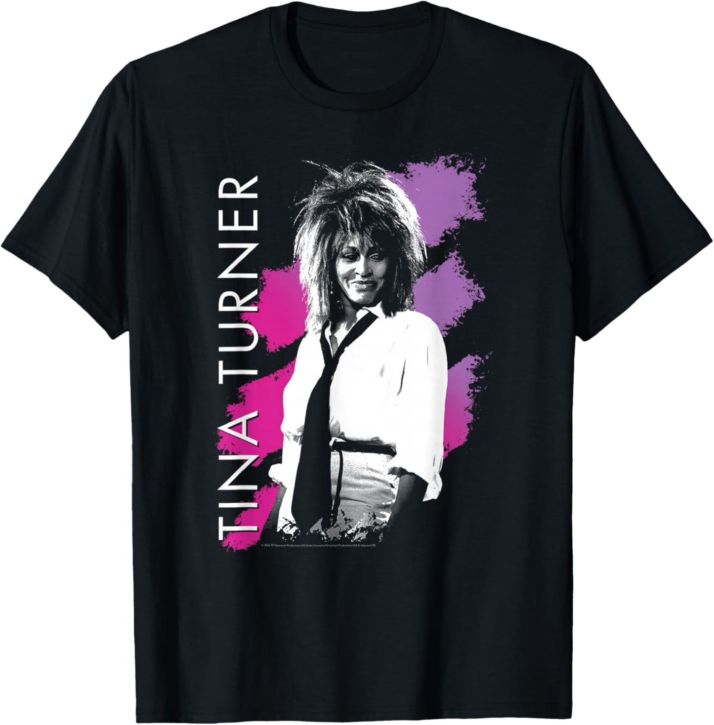 Tina Turner Purple Stripes T-Shirt - T-Shirt | Black