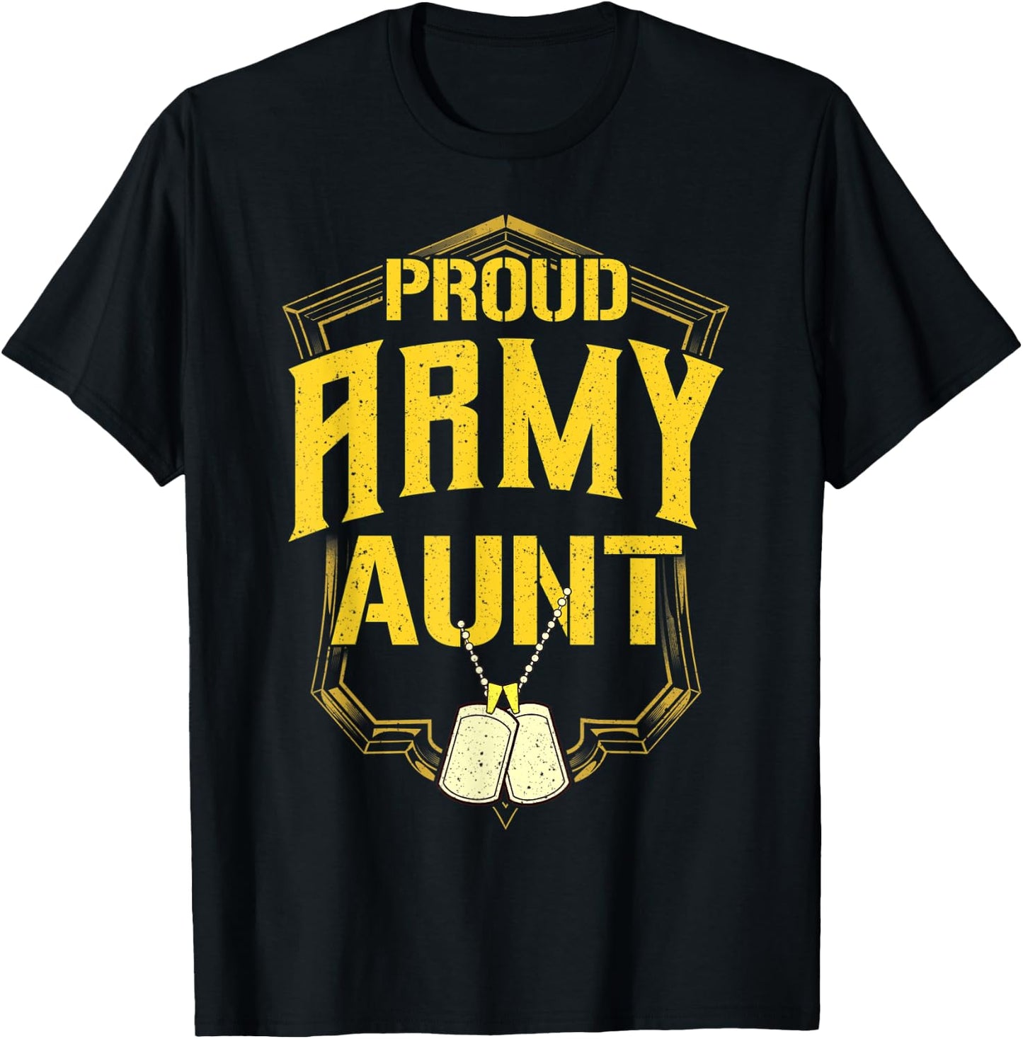 Proud Army Aunt Shirt Military Pride T Shirt T-Shirt - T-Shirt | Black