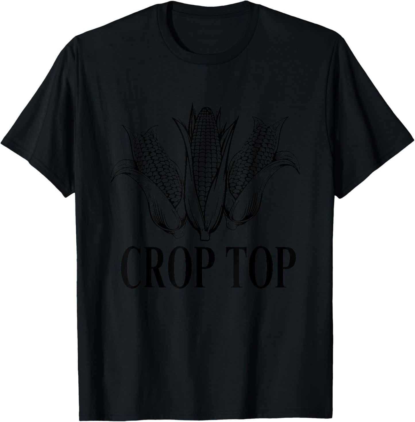 This is my Crop top Funny Corn Crop top famer T-Shirt - T-Shirt | Black