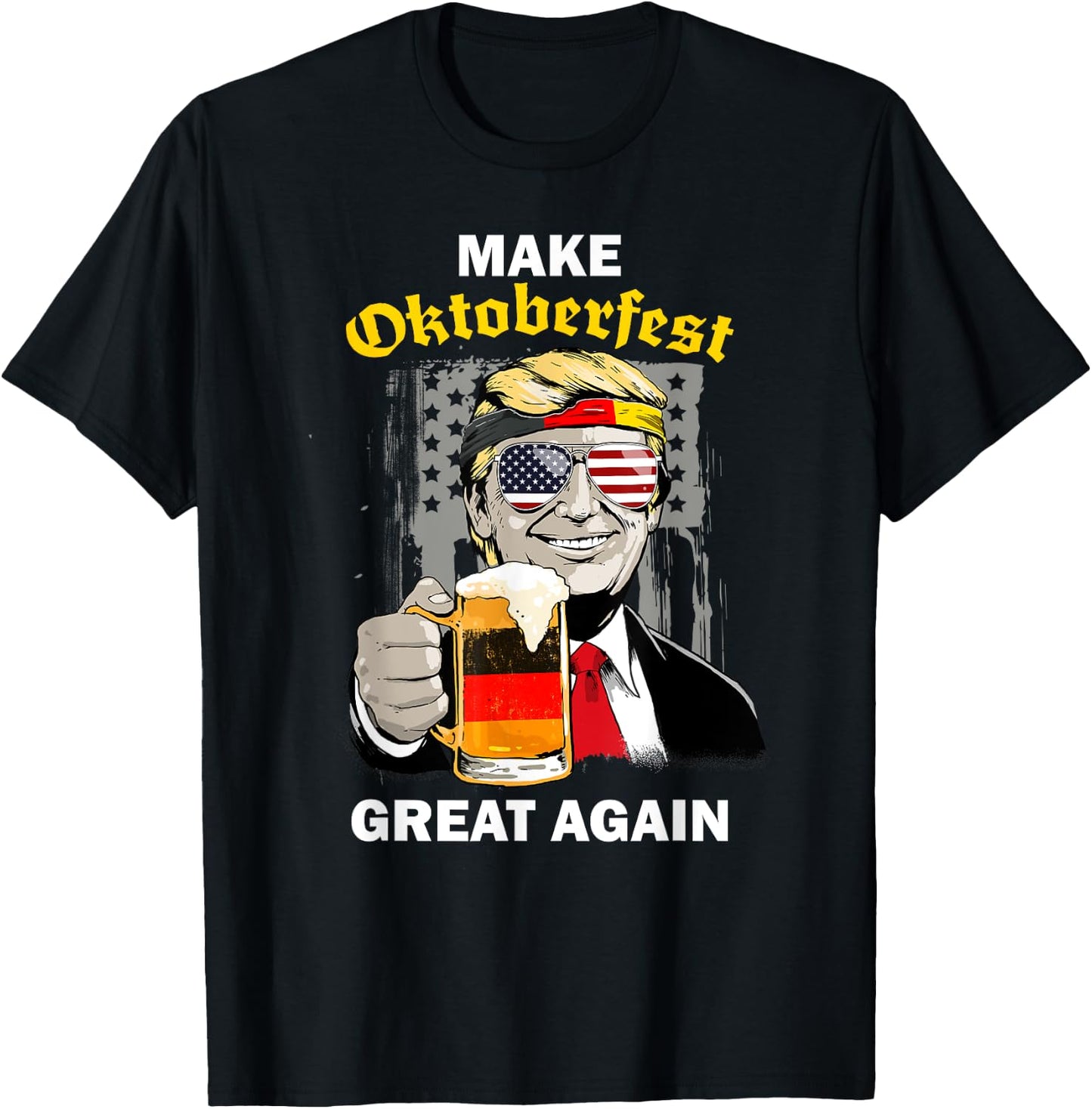 Make Oktoberfest Great Again Trump Germany Beer Cheers Men T-Shirt - T-Shirt | Black