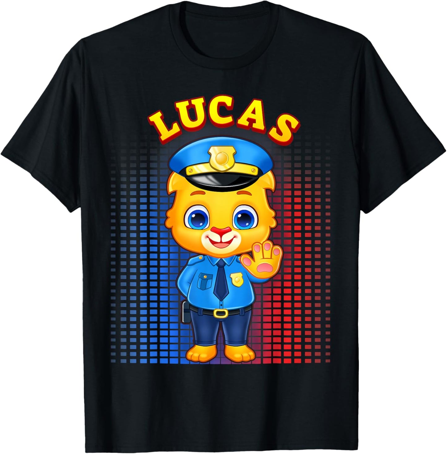 Lucas The Police Officer | Police Costume for Kids T-Shirt - T-Shirt | Black