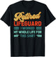 Retired Lifeguard Retirement Party Ideas 2024 Men Women T-Shirt - T-Shirt | Black