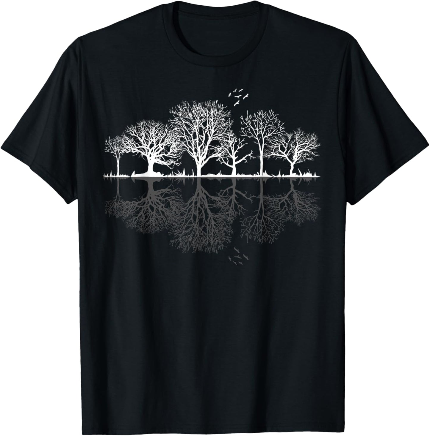 Nature Trees and Forest T-Shirt - T-Shirt | Black
