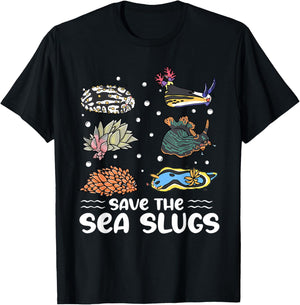 Save the sea slugs Design for a Sea Slug lover T-Shirt - T-Shirt | Black