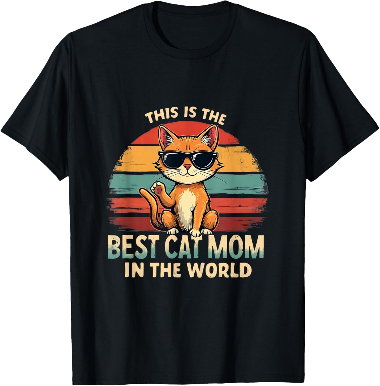 Custom Cat Parent Mom Paws T-Shirt - T-Shirt | Black