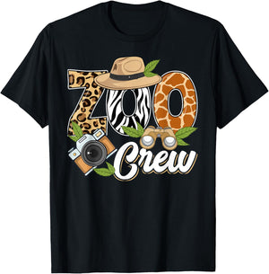 Zoo Crew Safari Animals Wildlife Animal Wild Field Trip T-Shirt - T-Shirt | Black