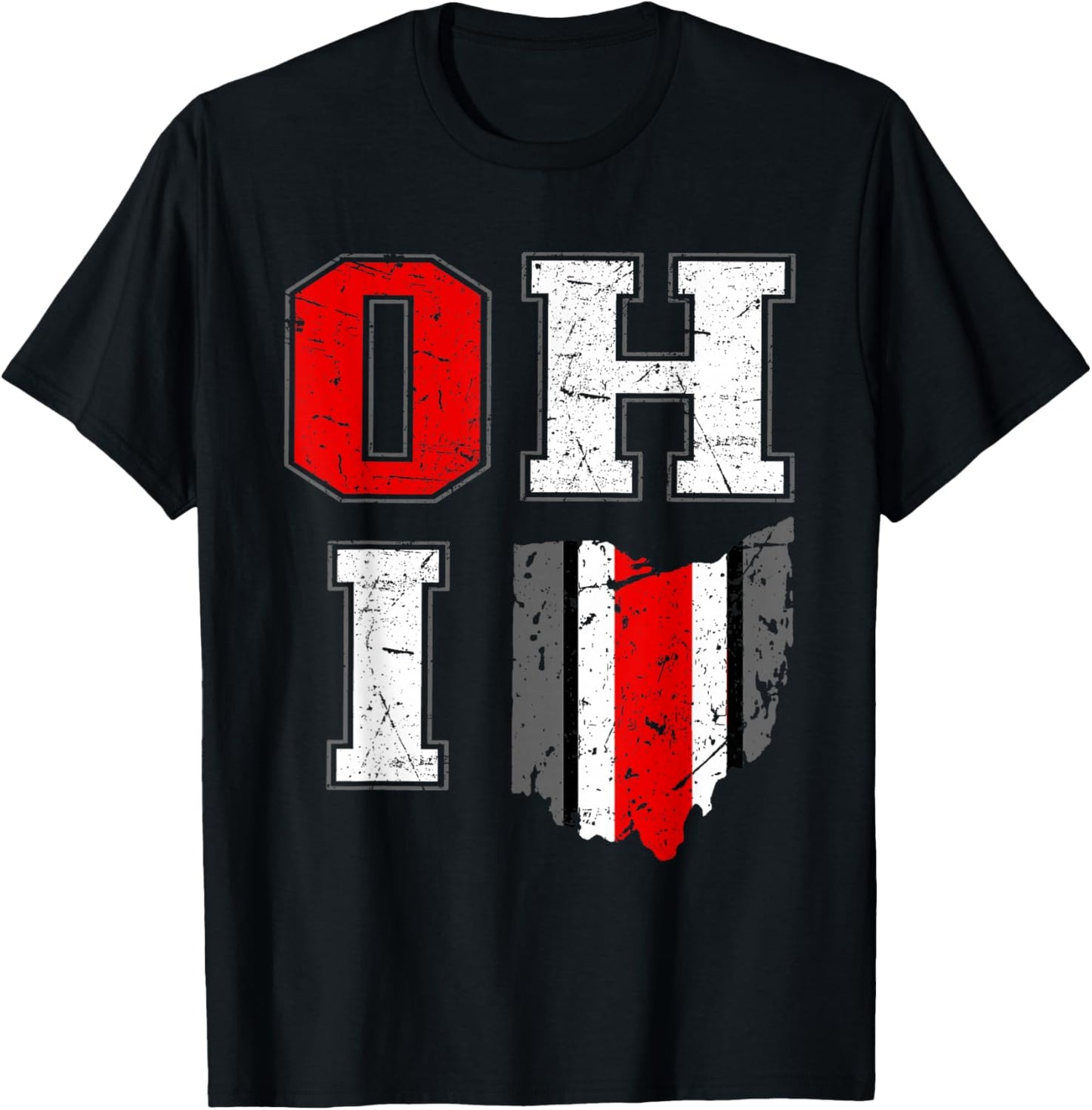 Vintage OHIO state of Ohio Map Women Men T-Shirt - T-Shirt | Black