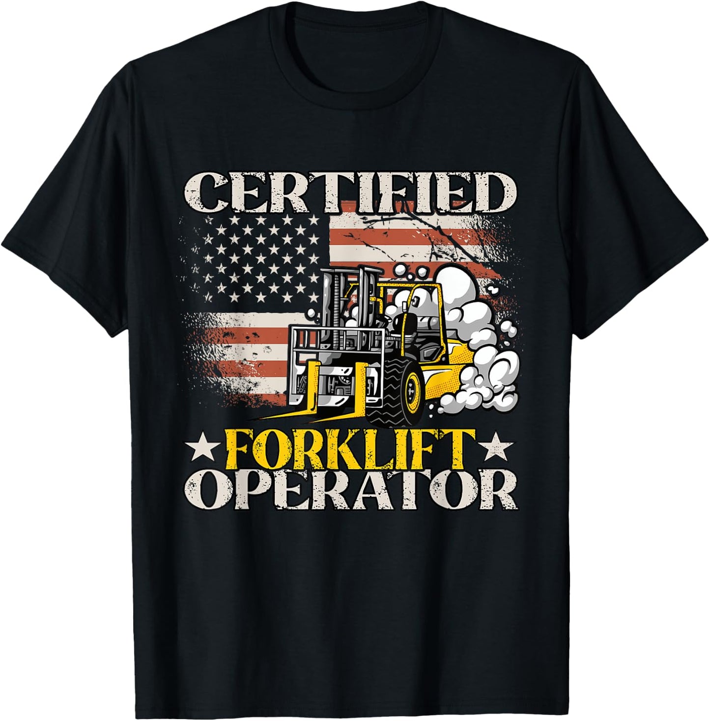 Certified Forklift Operator Forklift Driver T-Shirt - T-Shirt | Black